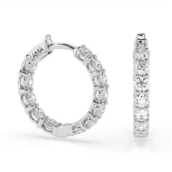 Ohrringe Ama Dame in Weißgold Diamante Lab Grown 1.20 Ct AMA-OR-1001-110 - AMA-OR-1001-122